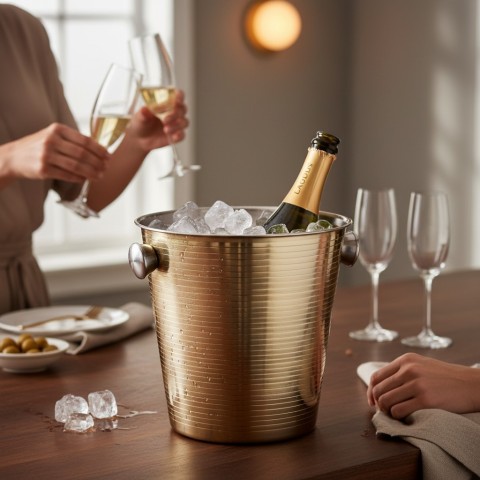 PORTAGHIACCIO CHAMPAGNE INOX 2